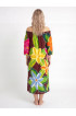 Hand Painted Rayon Off Shoulder Dress
